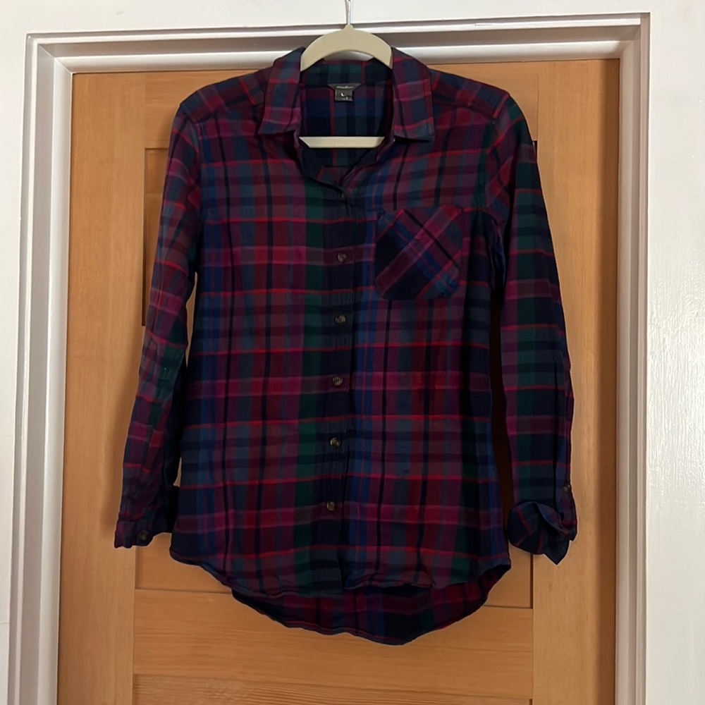 Eddie Bauer plaid flannel